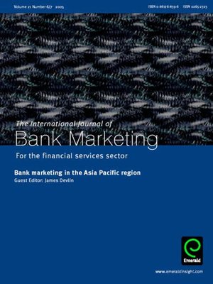 cover image of International Journal of Bank Marketing, Volume 21, Issue 6 & 7